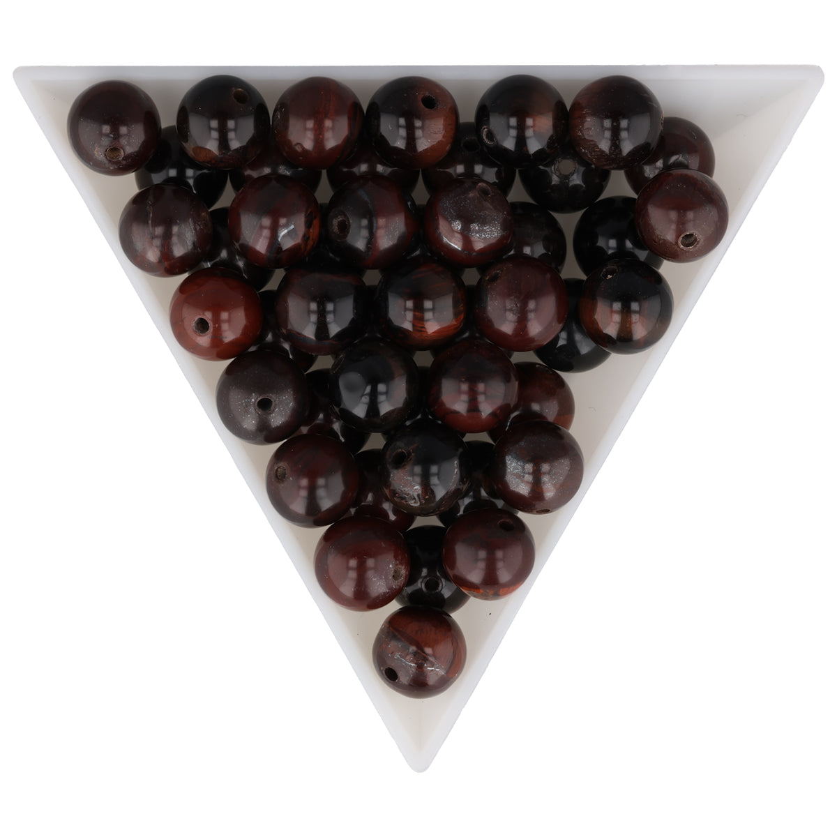 Perles d’œil de tigre rouge · rondes · 8 mm