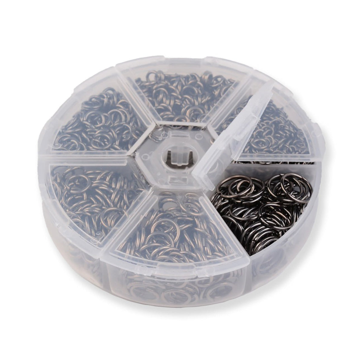 Biegeringe - Assortiert in Box – Gunmetal - PerlineBeads SA