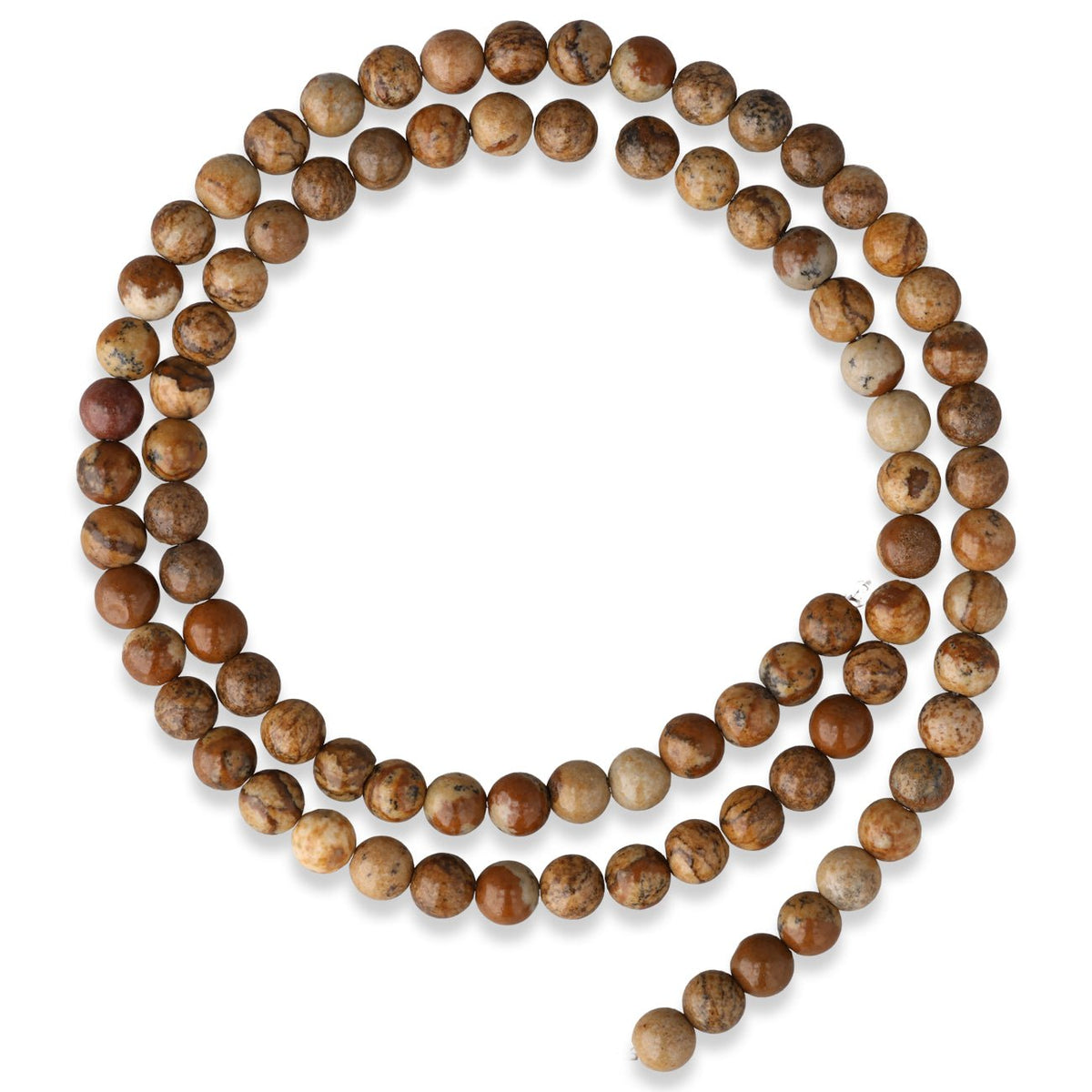 Bildjaspis Perlen · rund · 4 mm - PerlineBeads SA