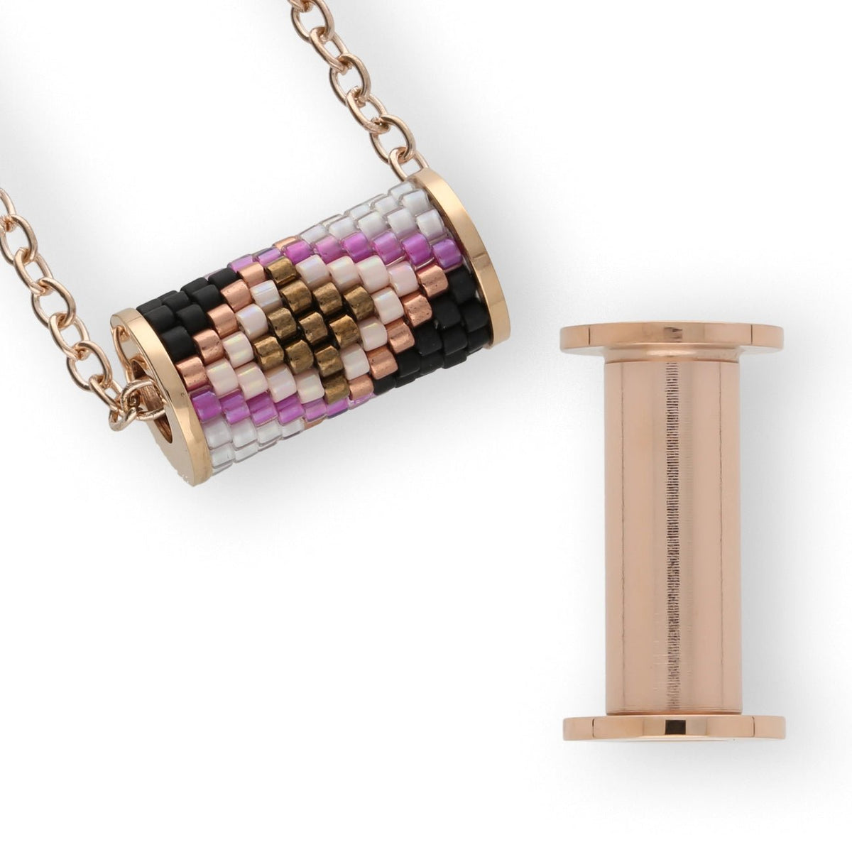 Centerline Säulenanhänger – Medium - Roségold - PerlineBeads SA