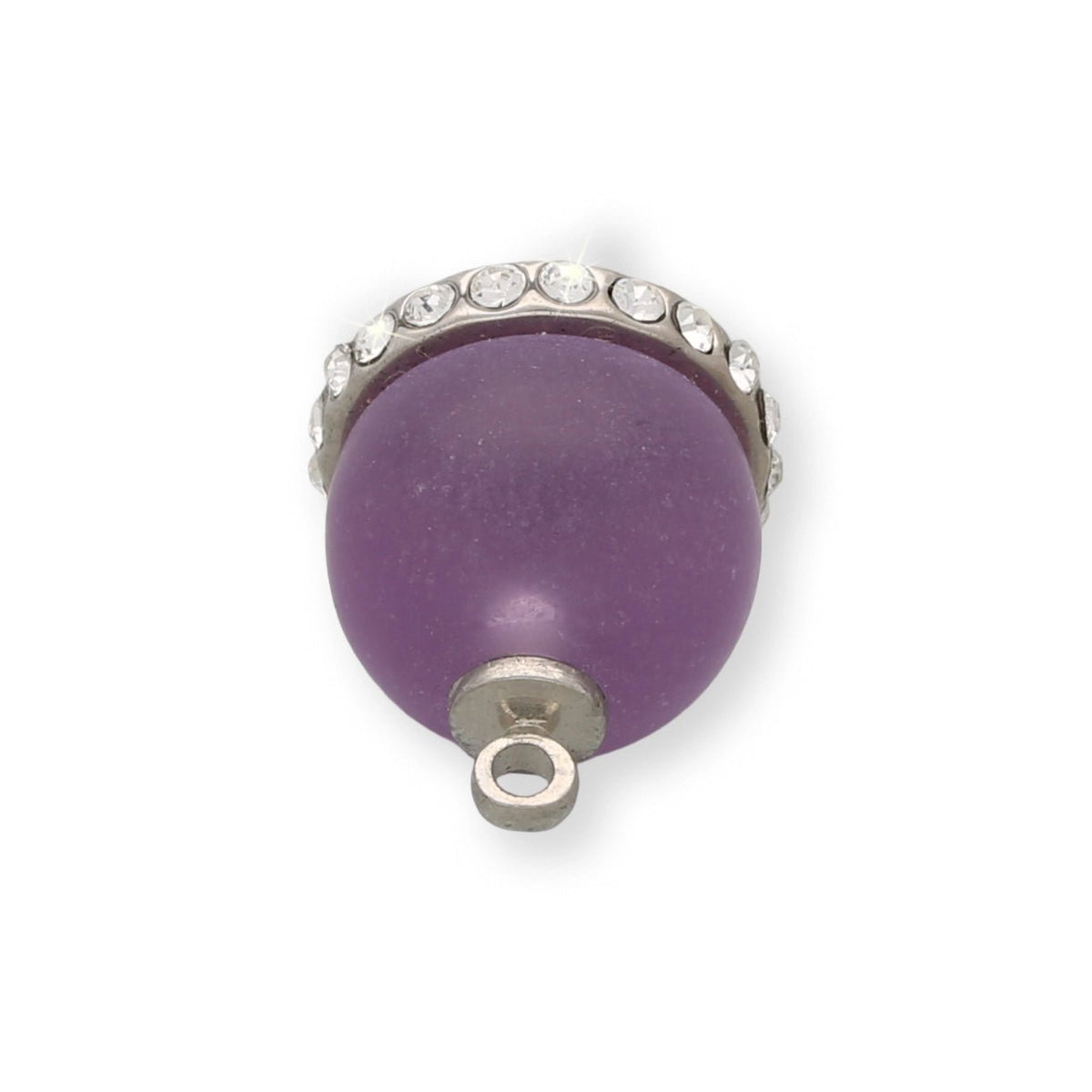 Charm / Anhänger “Glöcken” - Farbe Violett/Silber - PerlineBeads SA
