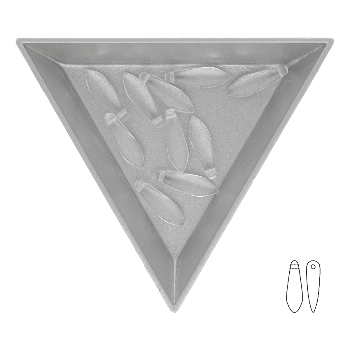 Dagger Bead 1 - Loch - Crystal - PerlineBeads SA