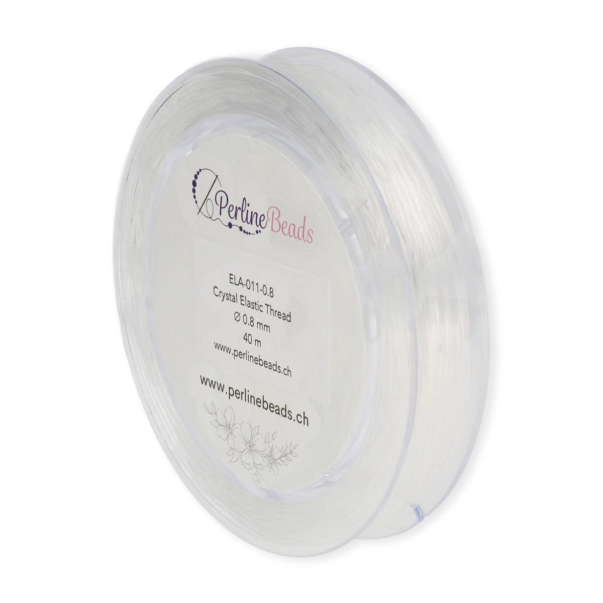 Elastischer Nylonfaden 0,8 mm – Korea Qualität (40 m) - PerlineBeads SA