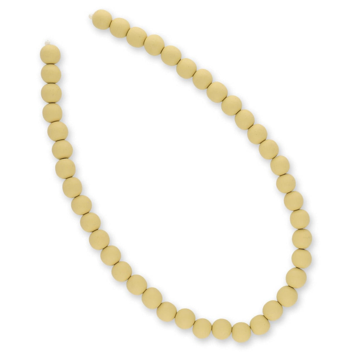 Farbige Holzperlen – ca. Ø 10 mm - Hellgelb - PerlineBeads SA