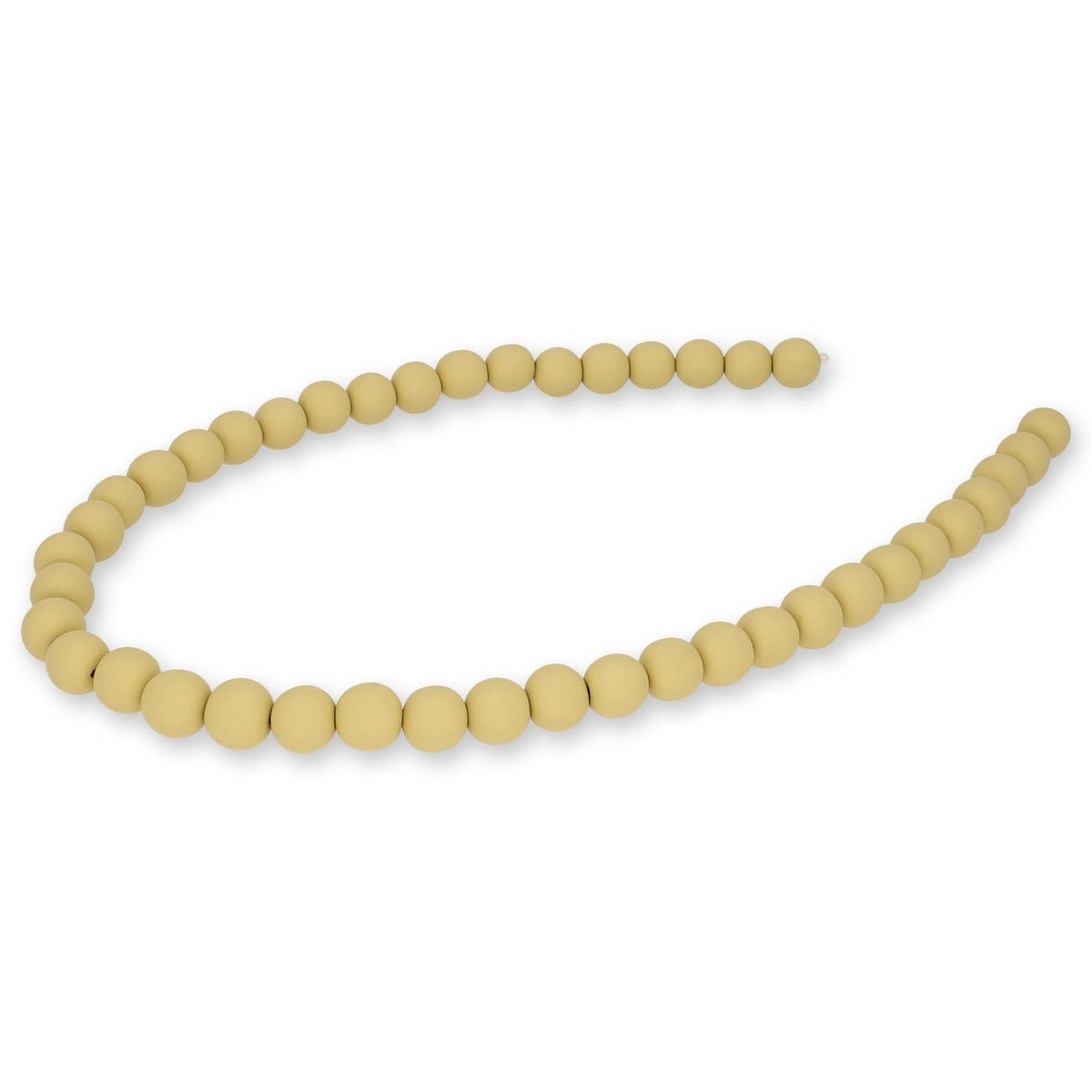 Farbige Holzperlen – ca. Ø 10 mm - Hellgelb - PerlineBeads SA