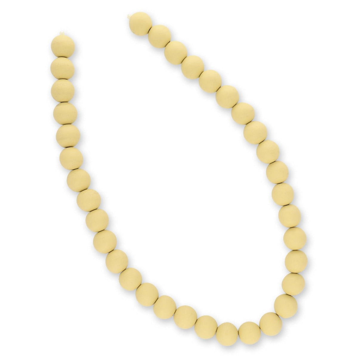 Farbige Holzperlen – ca. Ø 12 mm - Hellgelb - PerlineBeads SA