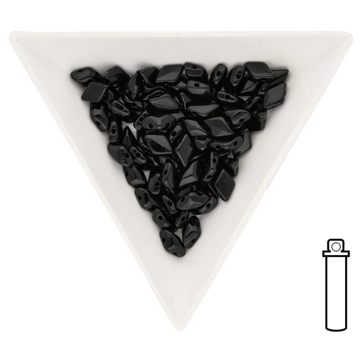GemDuo - Jet - PerlineBeads SA