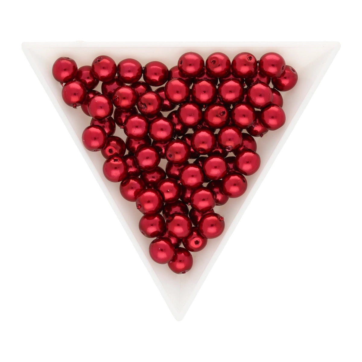 Glasperlen rund - 6 mm - Cranberry - PerlineBeads SA