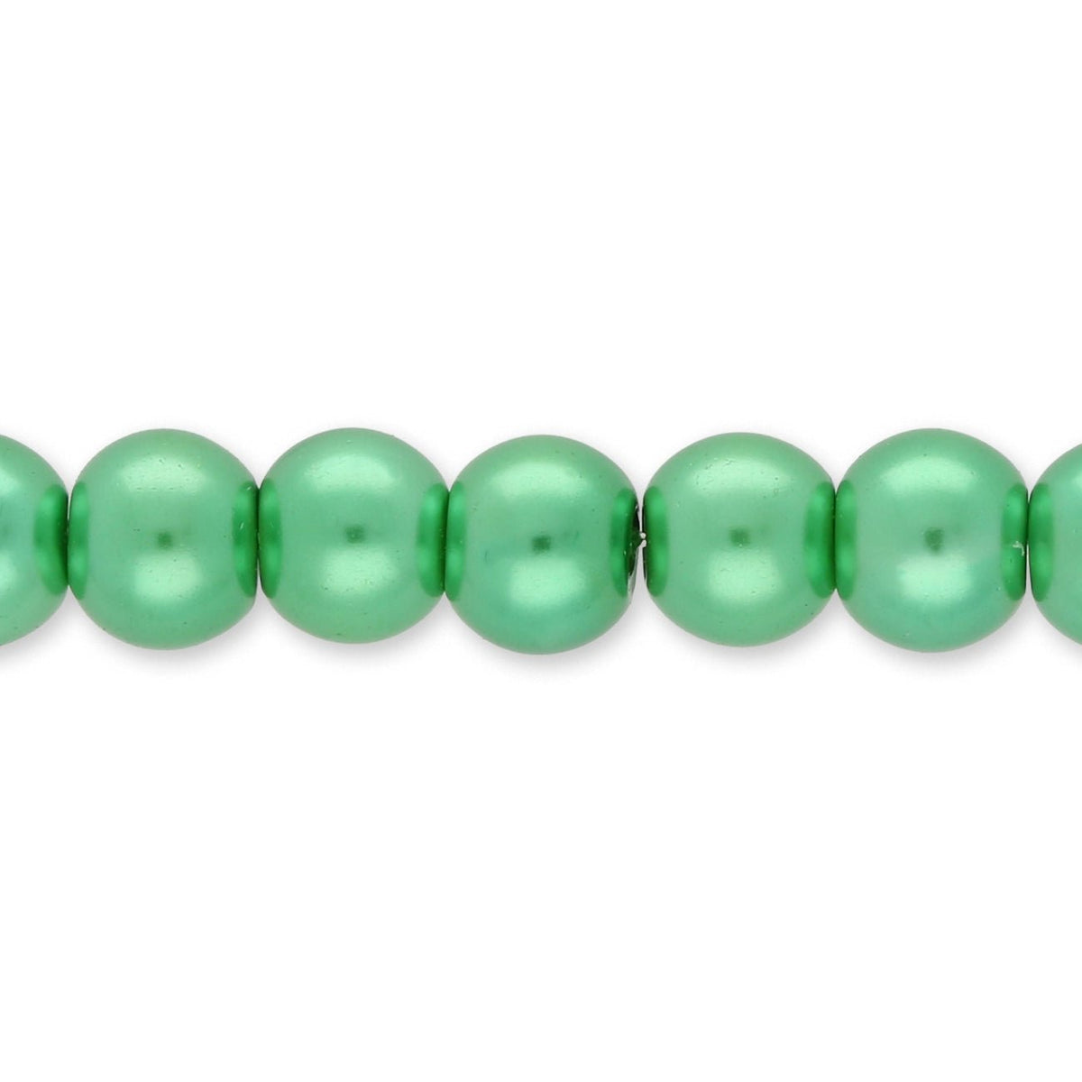 Glasperlen rund - 6 mm - Shiny Emerald Green - PerlineBeads SA