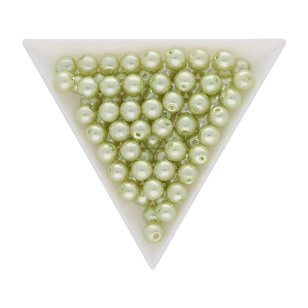 Glasperlen rund - 6 mm - Shiny Mint - PerlineBeads SA