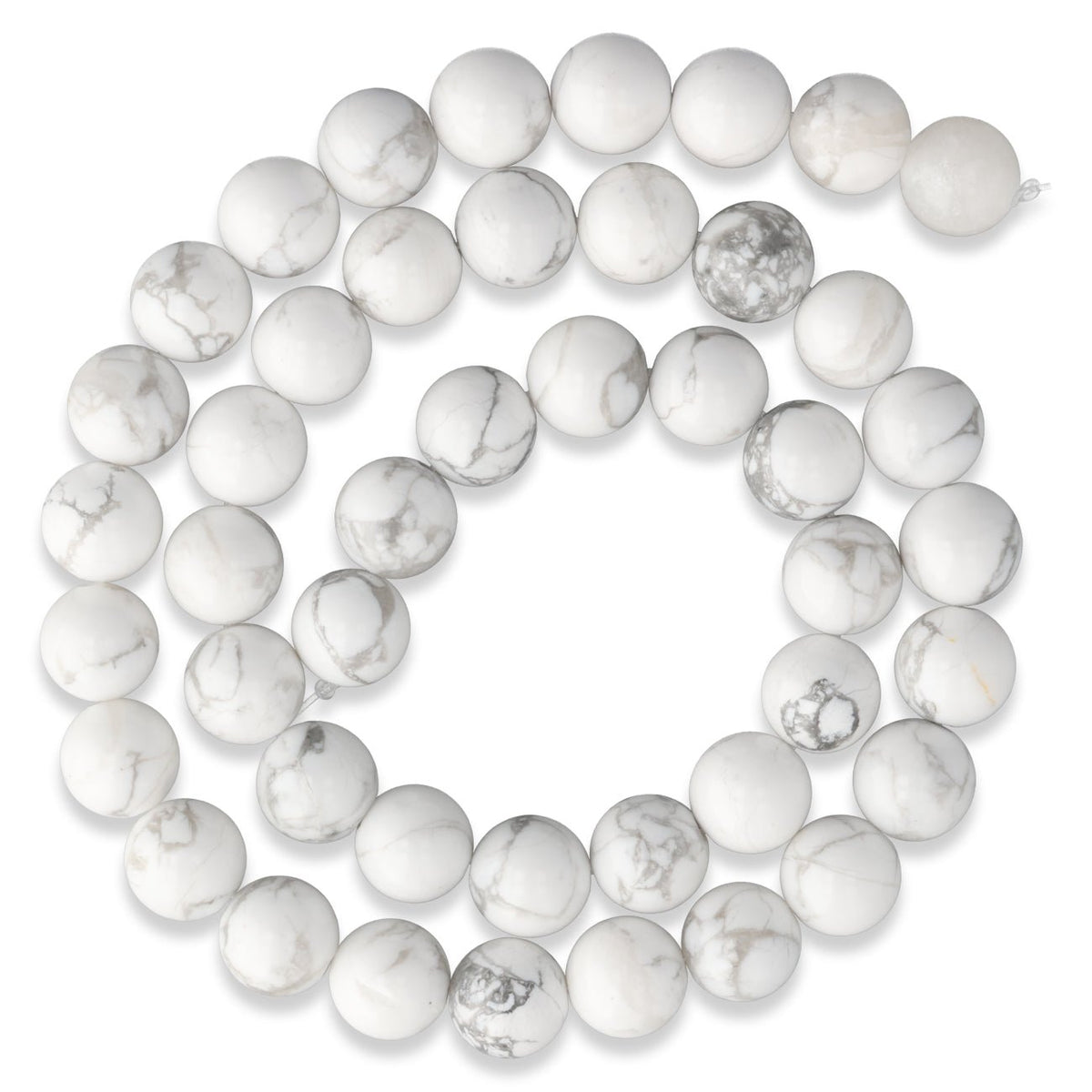 Howlith Perlen · rund · 8 mm - PerlineBeads SA