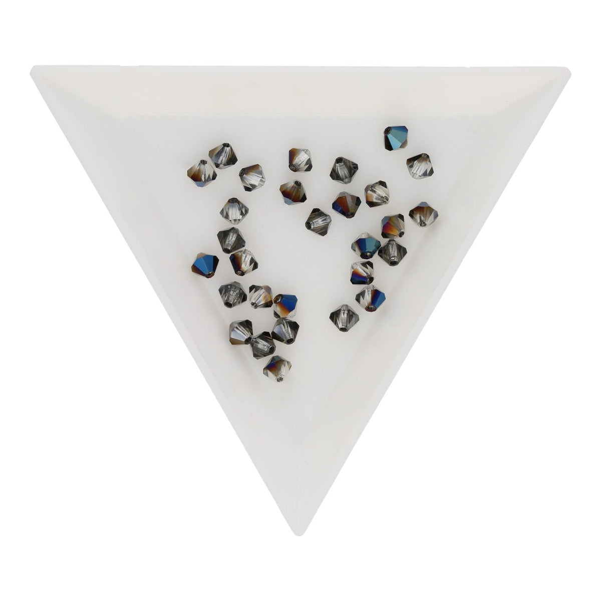 M.C. Doppelkegel 4 mm - Black Diamond AB - PerlineBeads SA