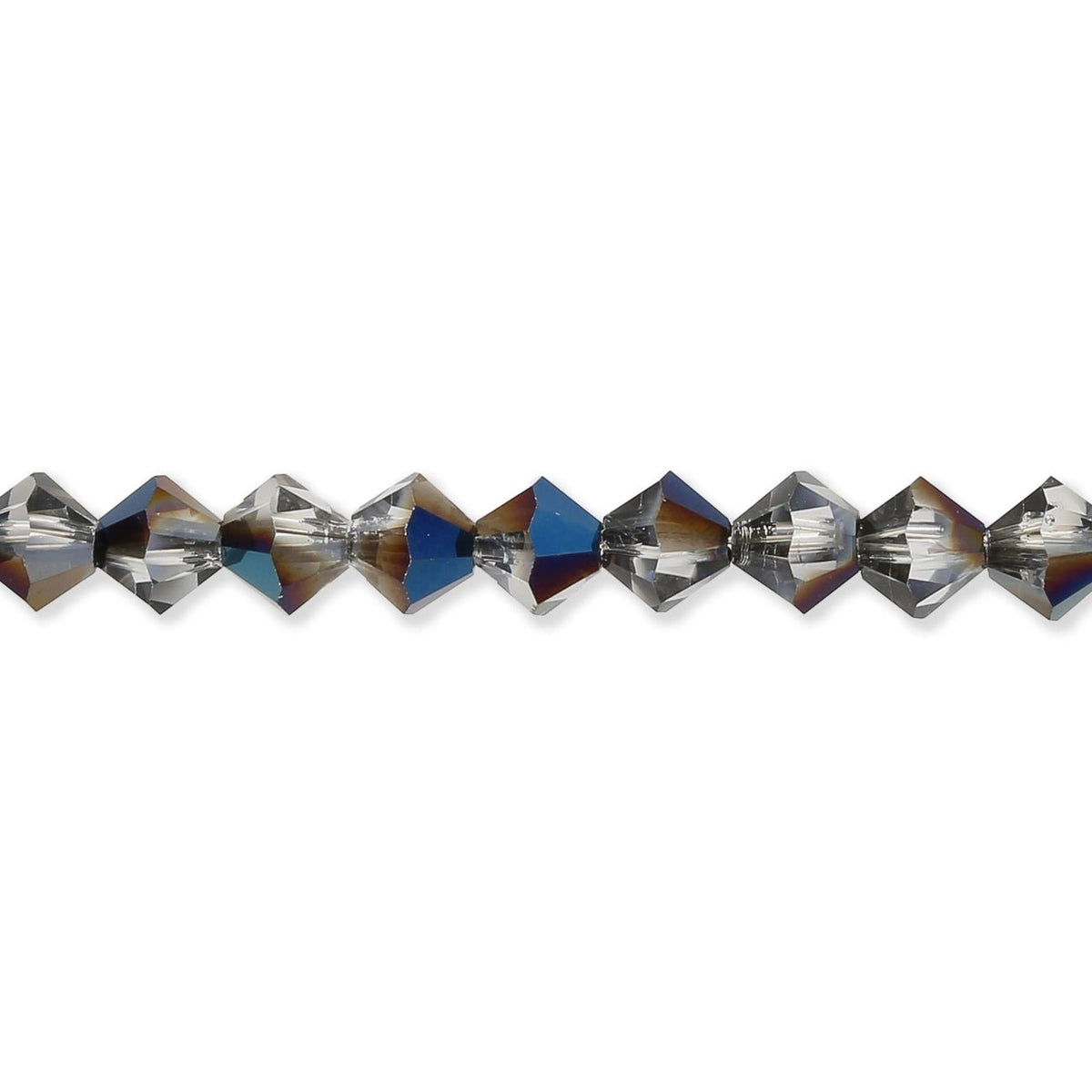 M.C. Doppelkegel 4 mm - Black Diamond AB - PerlineBeads SA