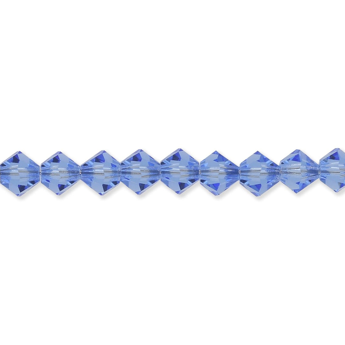 M.C. Doppelkegel 4 mm - Sapphire - PerlineBeads SA