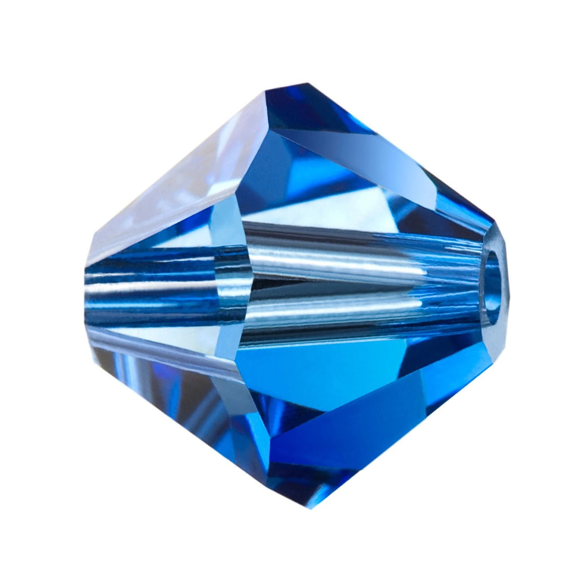M.C. Doppelkegel 4 mm - Sapphire - PerlineBeads SA