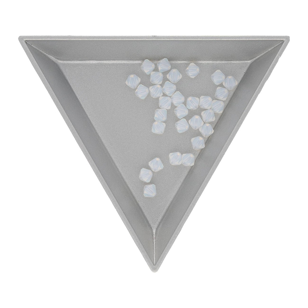 M.C. Doppelkegel 4 mm - White Opal - PerlineBeads SA