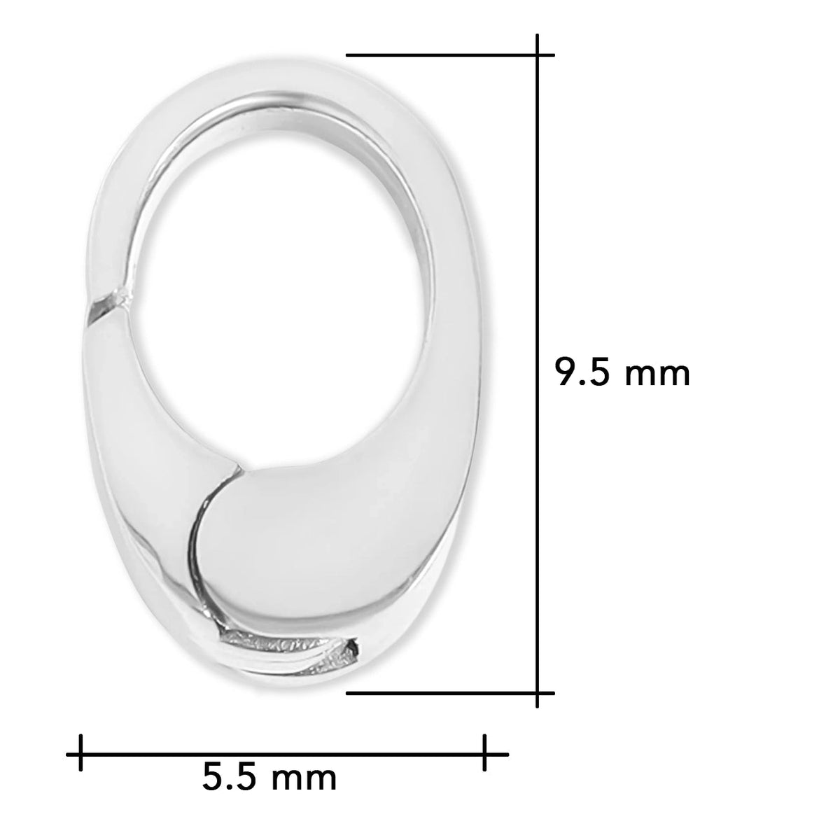 Mini Oval Karabiner – Edelstahl - PerlineBeads SA