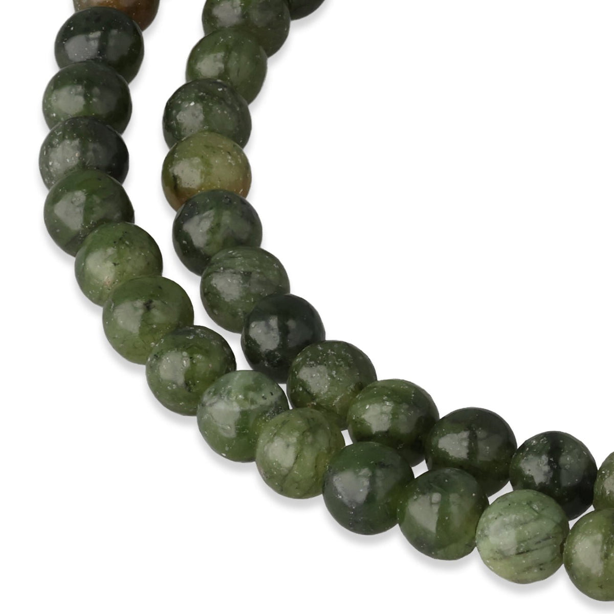Nephrite Jade Perlen · rund · 4 mm - PerlineBeads SA