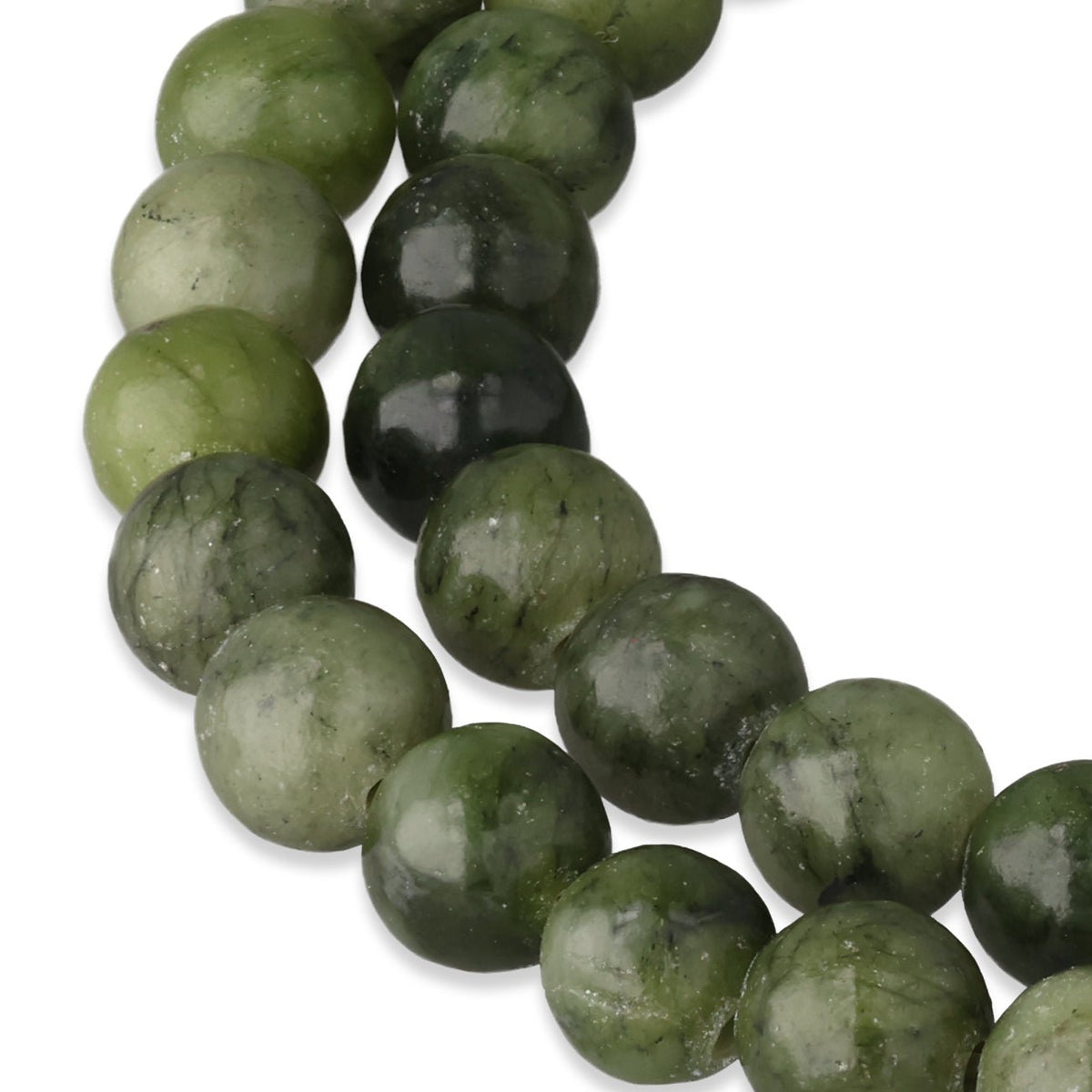 Nephrite Jade Perlen · rund · 6 mm - PerlineBeads SA