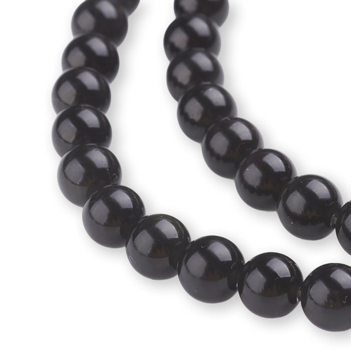 Obsidian Perlen rund 6 mm - PerlineBeads SA