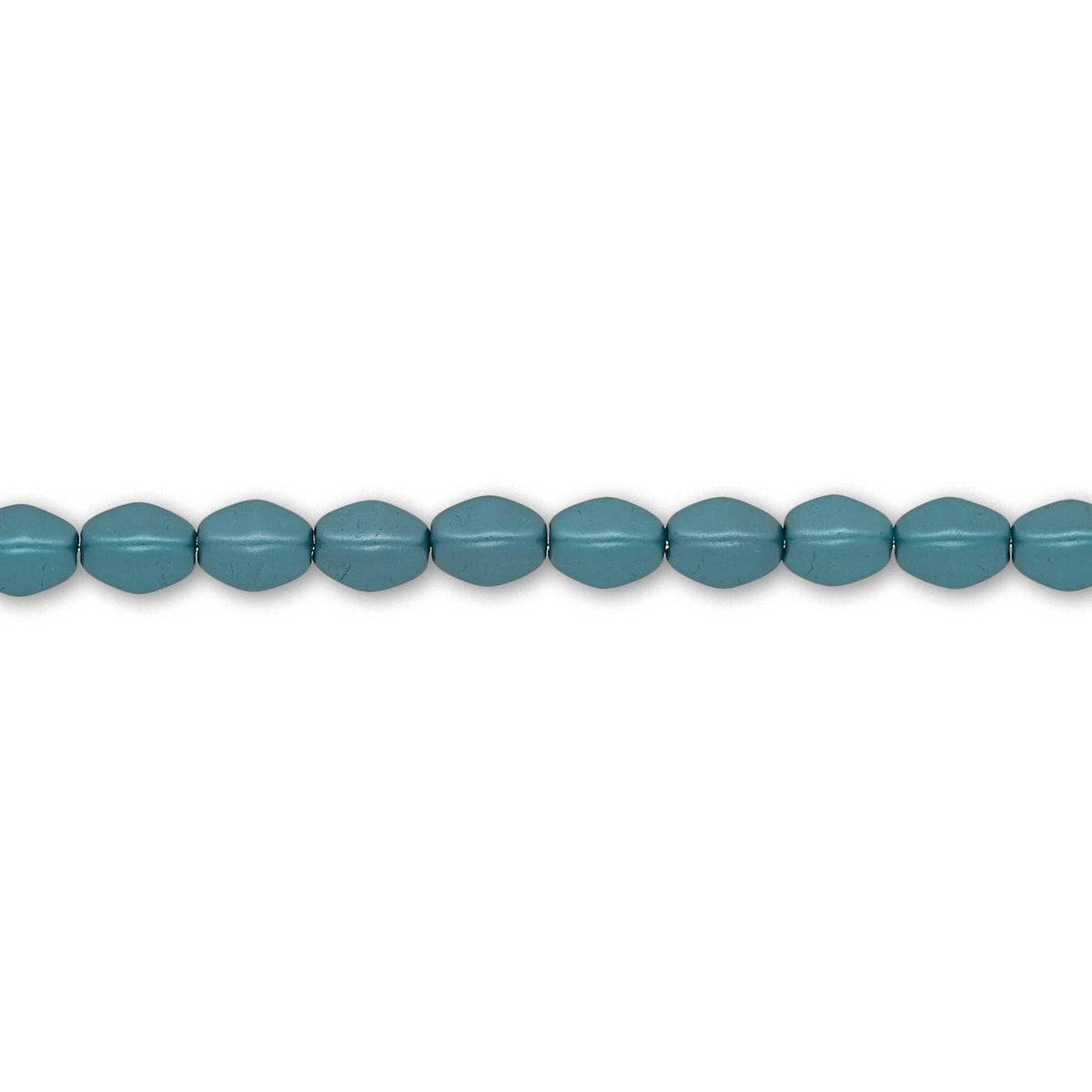 Pinch Bead 5x3 mm - Alabaster Pastel Emerald - PerlineBeads SA