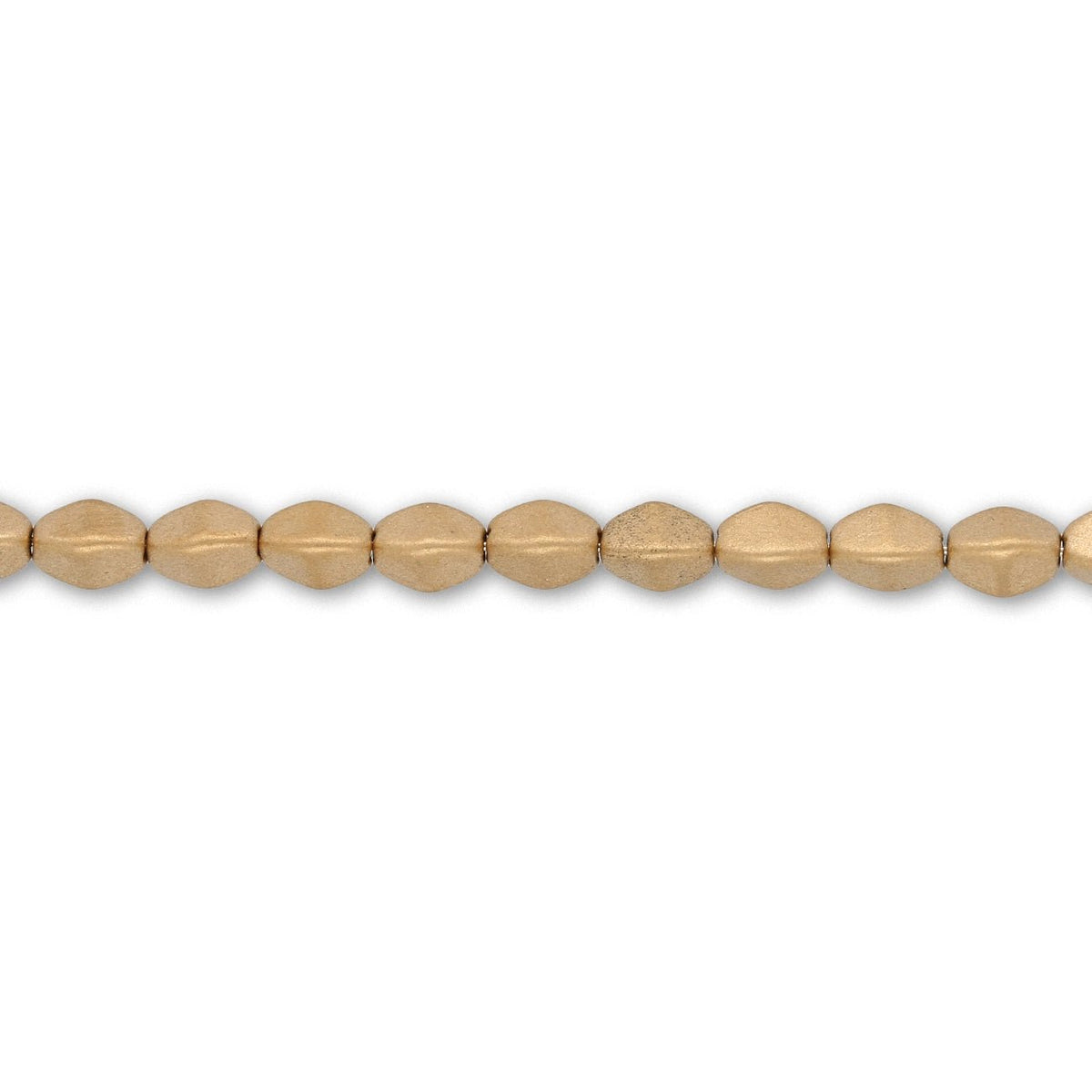Pinch Bead 5x3 mm - Matte Metallic Flax - PerlineBeads SA