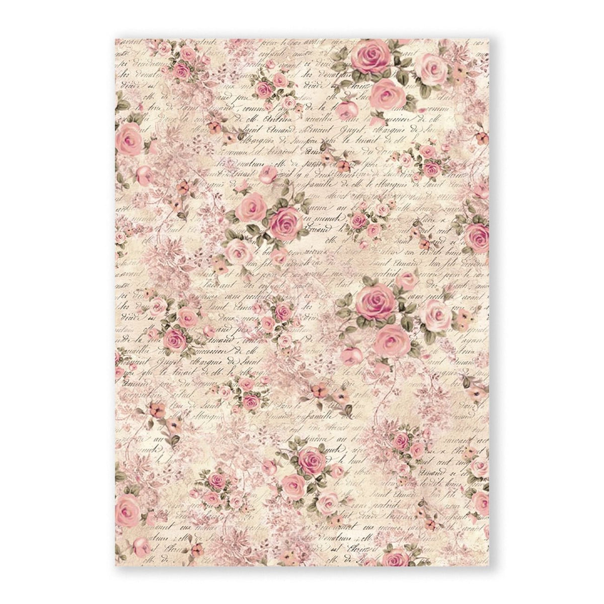 Reispapier "Shabby Rose" Backgrounds - A6 - 8 Motive - PerlineBeads SA