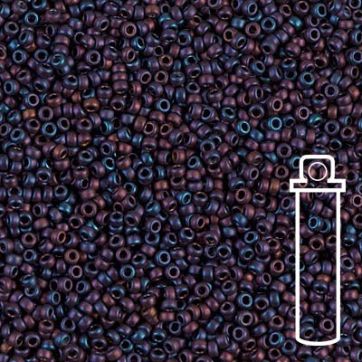 Rocailles - Perlen Miyuki 15/0 – Matte Metallic Dark Raspberry - PerlineBeads SA