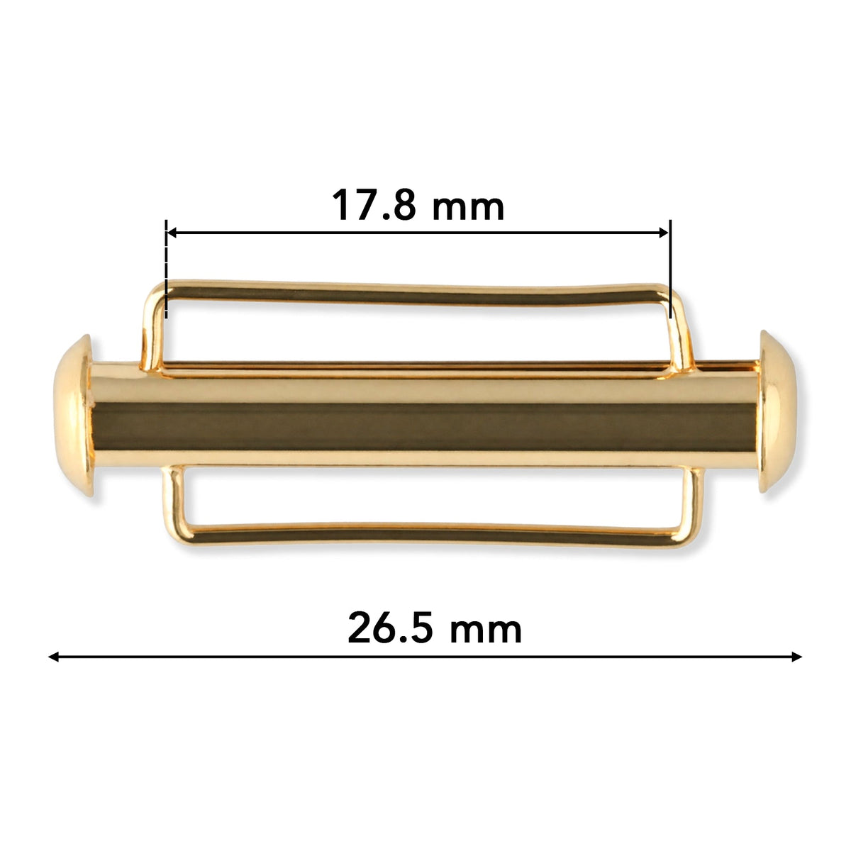 Schiebeverschluss für Webbänder 26,5 mm - vergoldet - PerlineBeads SA