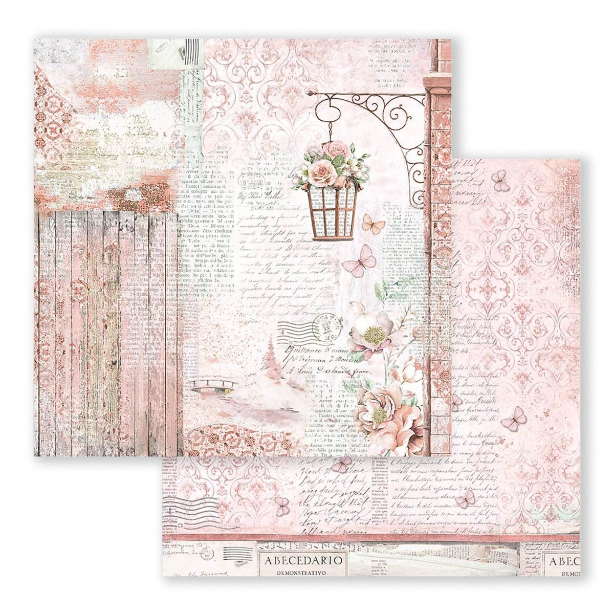 Scrapbook - Block "Roseland" - Double Face - 10 Seiten - 20,3 x 20,3 (8x8 inch) - PerlineBeads SA
