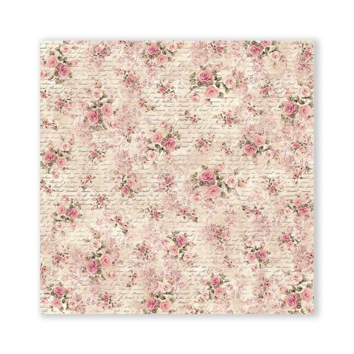 Scrapbook - Block "Shabby Rose" - Double Face - 10 Seiten - 20,3 x 20,3 (8x8 inch) - PerlineBeads SA