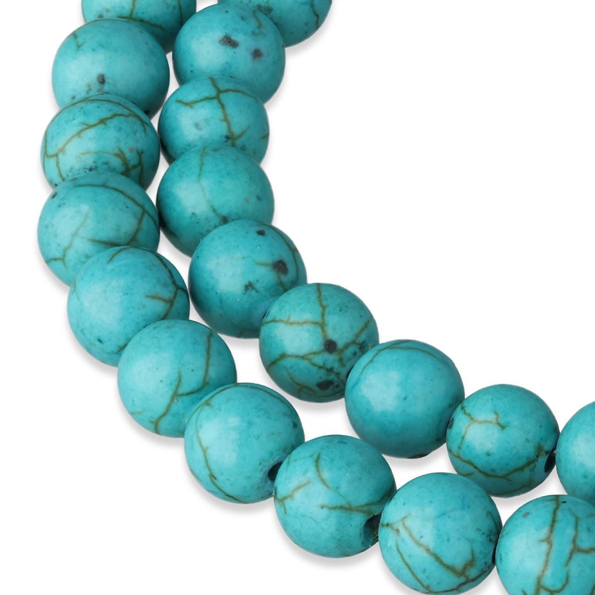 Tibetischer Türkis Perlen · rund · 6 mm - PerlineBeads SA
