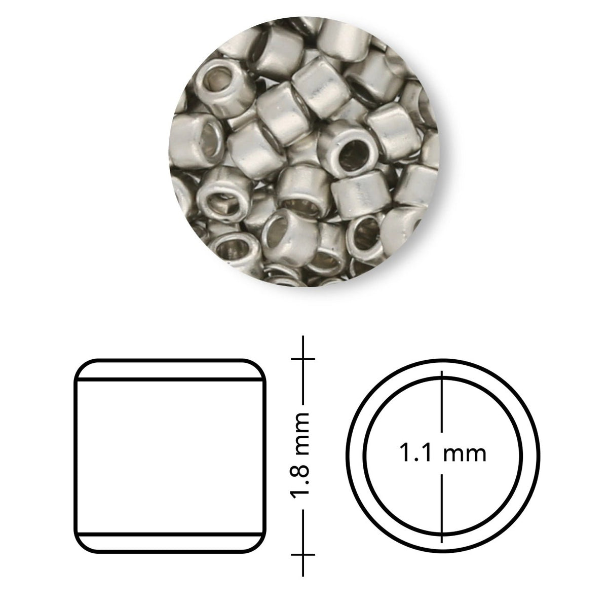 TOHO Treasure - Metallic Frosted Silver - PerlineBeads SA