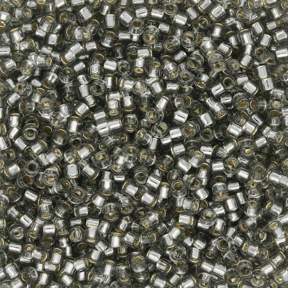 TOHO Treasure - Silver - Lined Black Diamond - PerlineBeads SA