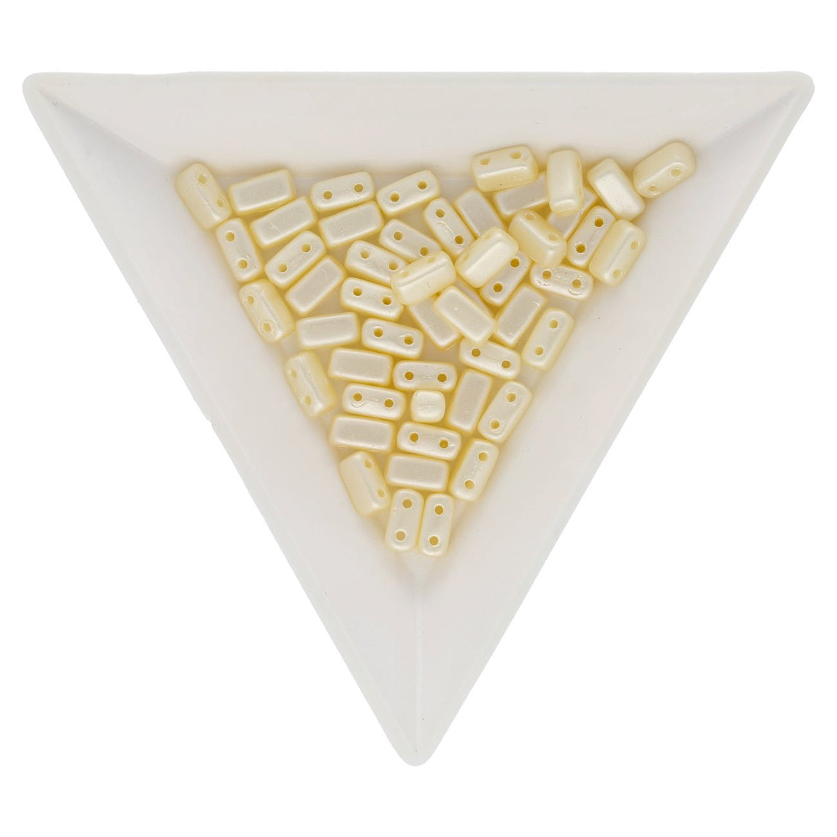 Bricks CzechMates 6x3 mm - Pearl Coat Cream - PerlineBeads