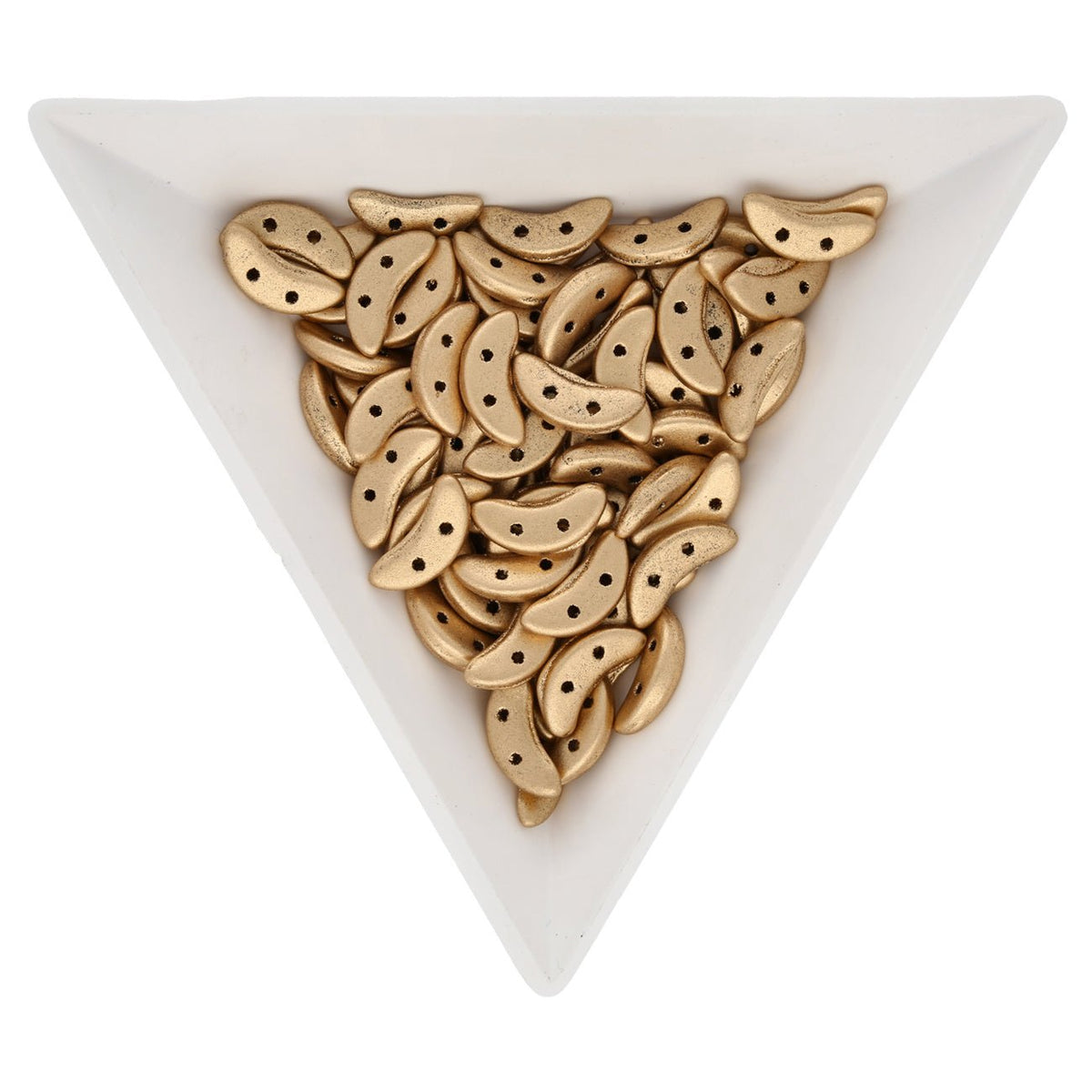 Crescent 3 x 10 mm - Matte Metallic Flax - PerlineBeads