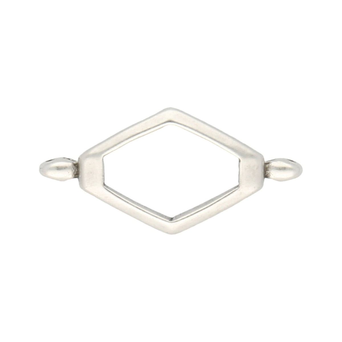 Cymbal™ Kotroni-SuperDuo Bead Connector - Silver Plate - PerlineBeads