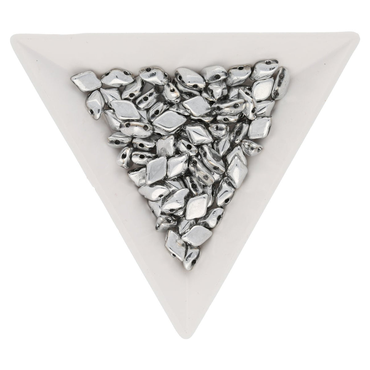 GemDuo - Silver - PerlineBeads