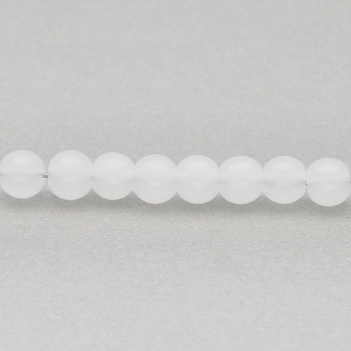 Glasperlen rund - 6 mm - Nachahmung von Jade - PerlineBeads