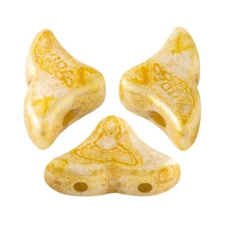 Hélios® par Puca® - Opaque Beige Spotted - PerlineBeads