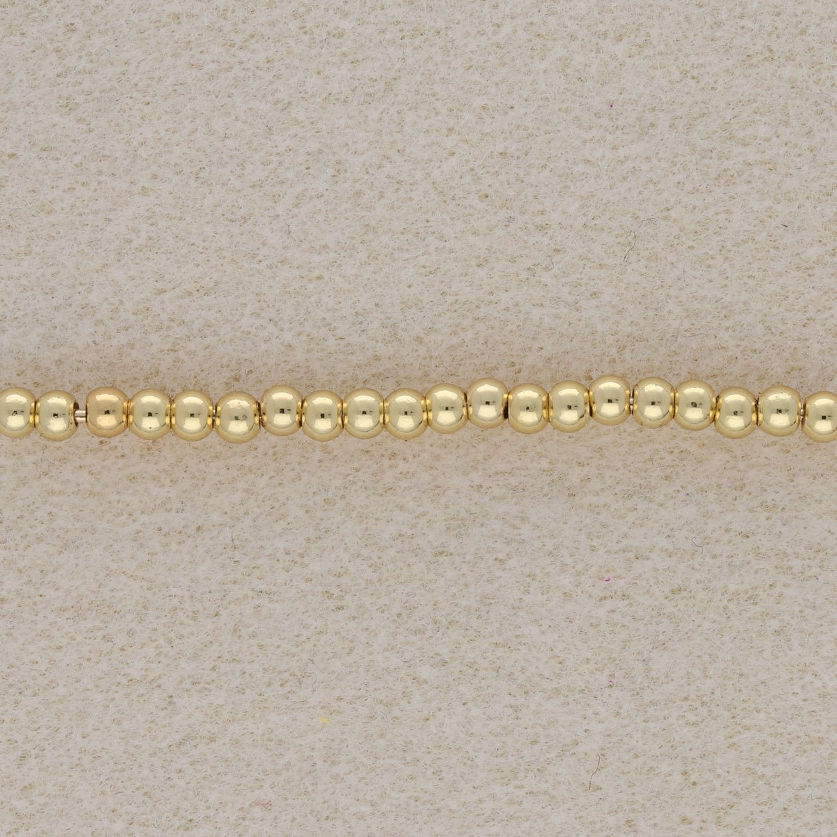 Metallperle rund - 3 mm - Gold - PerlineBeads