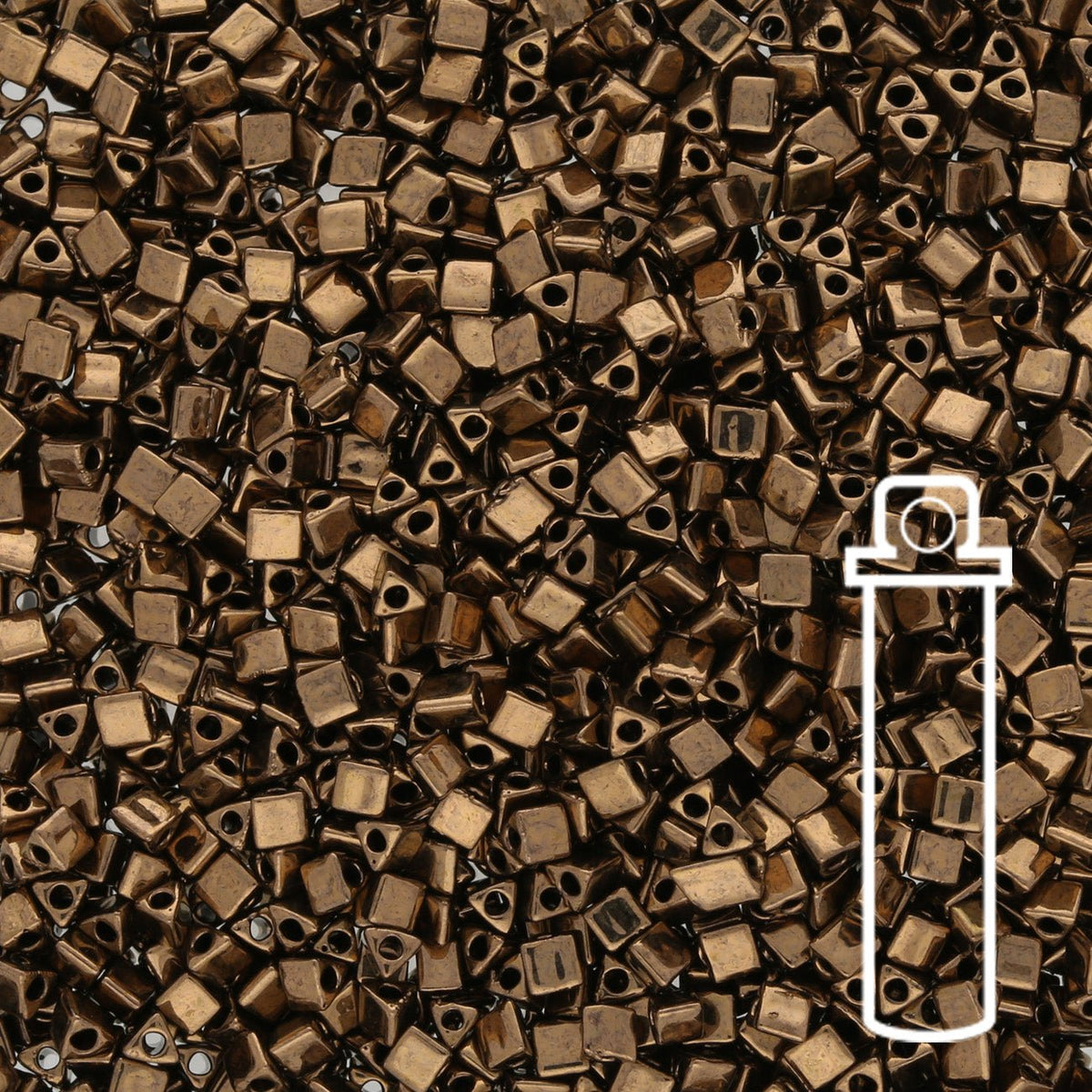 Miyuki Sharp Triangle 10/0 - Metallic Dark Bronze - PerlineBeads