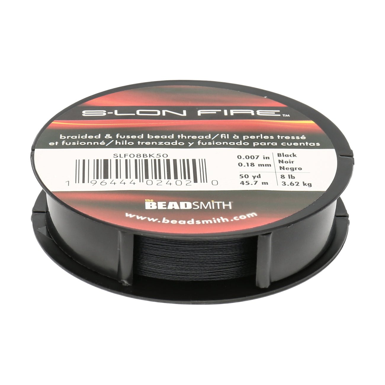 Perlenfaden S-Lon Fire 8lb - Black (45,7 m) – PerlineBeads