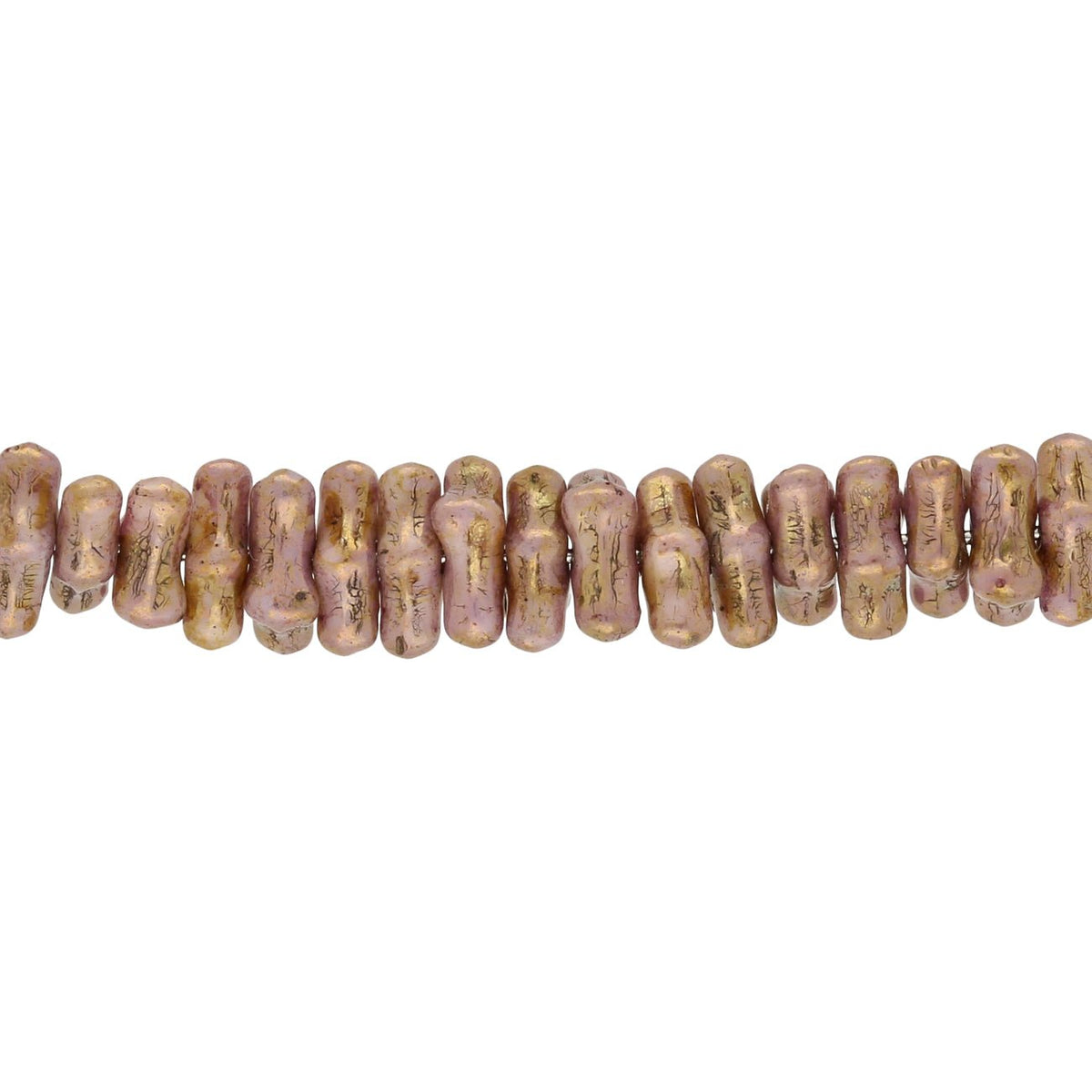 Recycelte Glasperlen "Tiny Bones" - Copper Penny - PerlineBeads