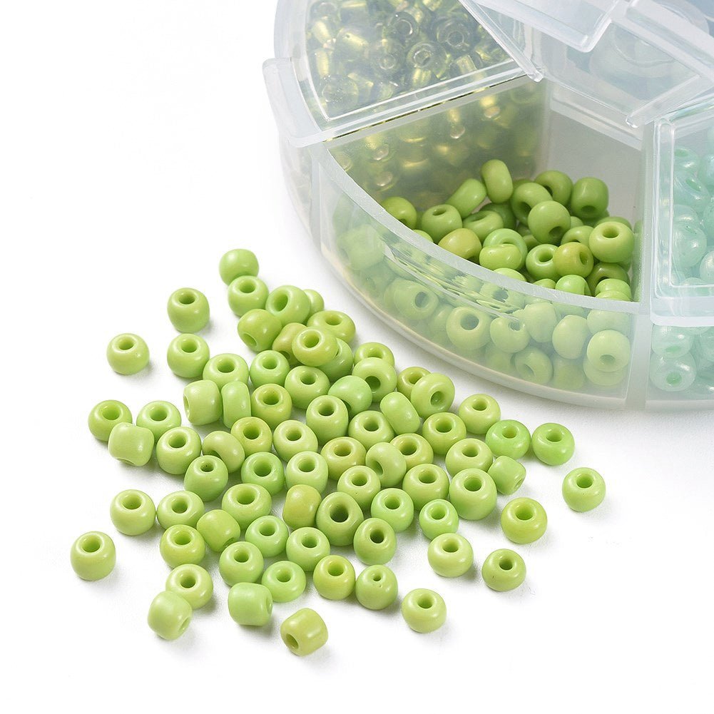 Rocailles Glasperlen 6/0 unregelmässige Grösse – Set C - PerlineBeads