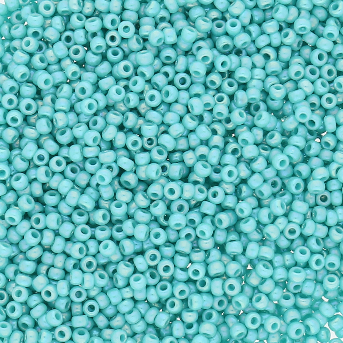 Rocailles-Perlen Toho 11/0 – Opaque Rainbow Turquoise - PerlineBeads
