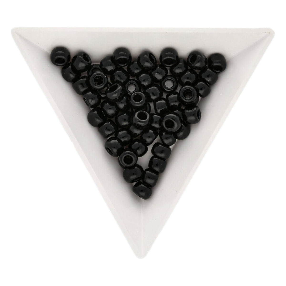 Rocailles-Perlen Toho 3/0 – Opaque Jet - PerlineBeads