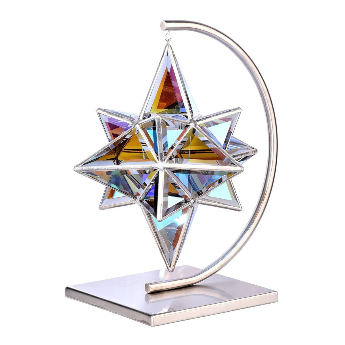 Skulptur mit zweifarbigem grauem Glas, Gemma Medium - PerlineBeads