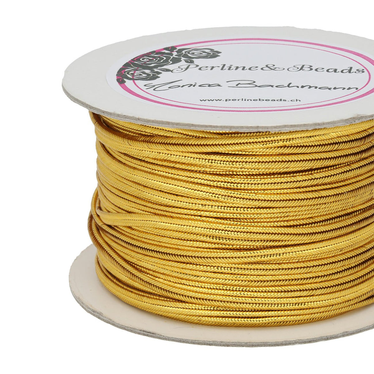 Soutache-Band, ca. 3 mm – Metallic Gold - PerlineBeads