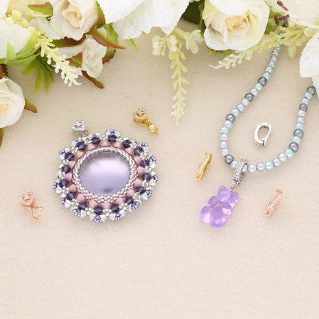 Anhängerschlaufen mit Cubic Zirconia - PerlineBeads